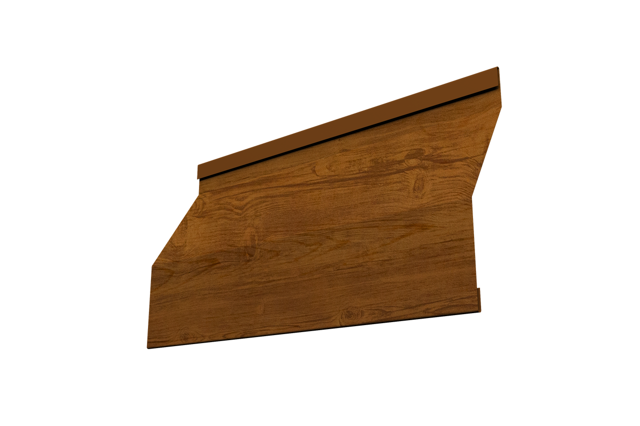 Ламель забора жалюзи Milan Slim 0,45 Print Elite с пленкой Golden Wood TwinColor