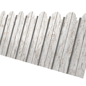 Профнастил C10A фигурный 0,45 Print Elite Snow Wood TwinColor