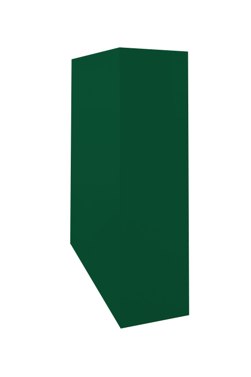 Кожух скатный д515/ш515/в1-1170/в2-670 0,5 Satin с пленкой RAL 6005 зеленый мох
