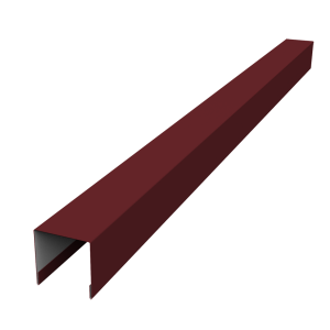 Планка вертикальная лицевая для забора жалюзи Palermo 0,45 Drap TR RAL 3005 красное вино (2м)