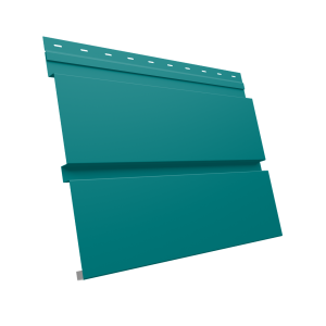 Софит металлический Квадро Брус без перфорации 0,45 PE с пленкой RAL 5021 водная синь