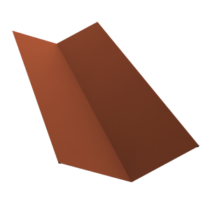 Планка ендовы верхней 145х145 0,5 Velur X RAL 8004 терракота (2м)