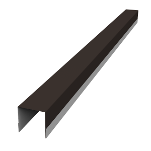Планка вертикальная обратная для горизонтального монтажа штакетника 0,5 PurPro Matt 275 RR 32 темно-коричневый (1,8м)