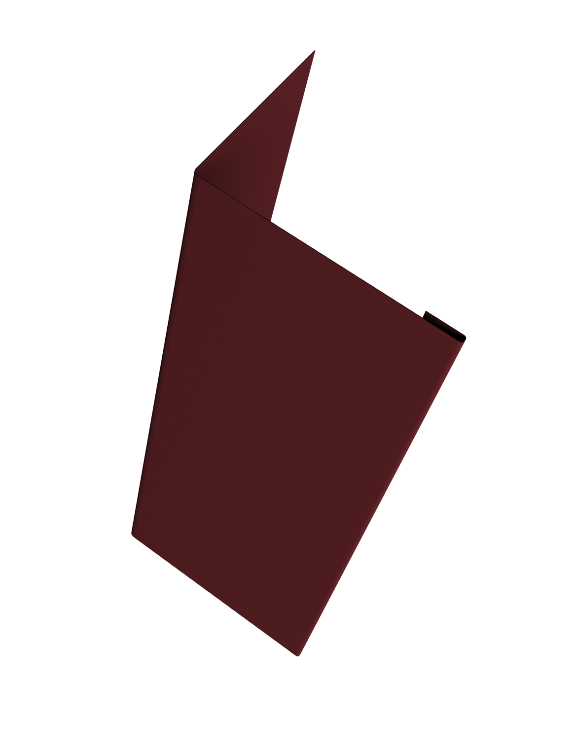 Нащельник (для калиток и ворот) 25х35 жалюзи Milan, Tokyo, Palermo 0,45 PE-Double RAL 3005 красное вино (L2,0)