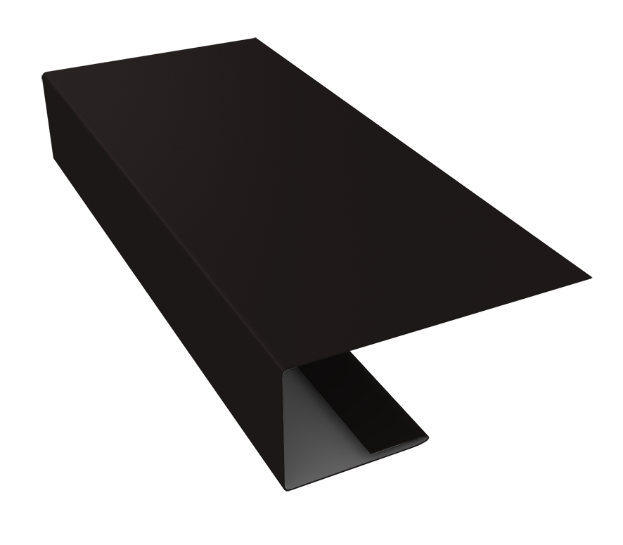 J-Профиль 18мм 0,45 Drap ST RAL 9005 черный (2м)