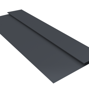 Планка стартовая Блок-Хаус new Grand Line 0,45 PE-Double с пленкой RAL 7024 мокрый асфальт (3м)