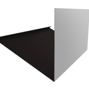 Планка примыкание верхнее к трубе фальц 0,5 Drap RAL 9005 черный (3м)