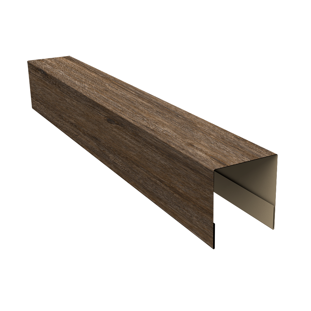 Планка боковая для забора из сайдинга (Блок-хаус new) 0,45 Print Elite Nordic Wood TwinColor (2,5м)