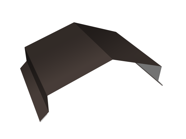 Парапетная крышка угольная 200мм 0,5 Satin Matt RR 32 темно-коричневый (2м)