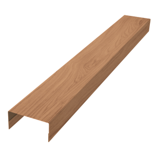 Крышка забора для горизонтального монтажа штакетника 0,45 Print Elite Honey Wood TwinColor (2м)