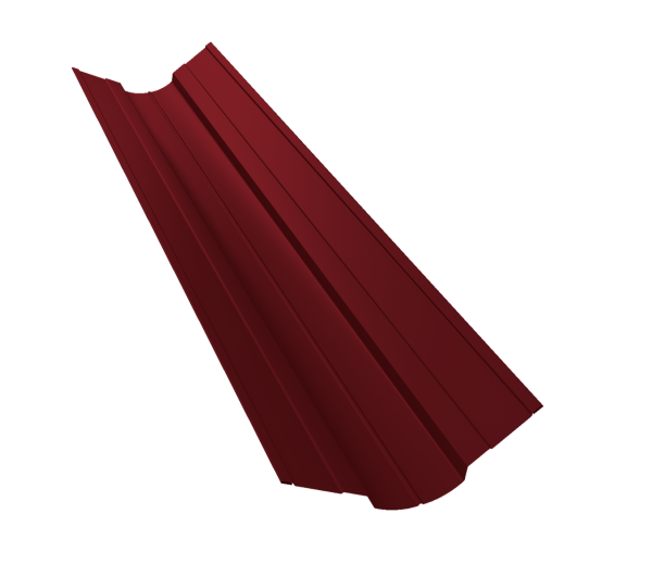 Планка ендовы верхней фигурной 70x70 0,5 Satin Matt RAL 3005 красное вино (3м)