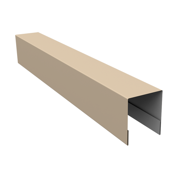 Планка боковая для забора из сайдинга ЭкоБрус 0,5 Satin RAL 1015 светлая слоновая кость (2,5м)