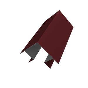 Угол внешний сложный Кликфальц Pro 0,5 PE с пленкой RAL 3005 красное вино (3м)