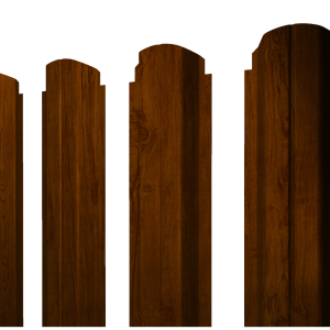 Штакетник П-образный А фигурный 0,4 Print Premium Golden Wood Intense FTC