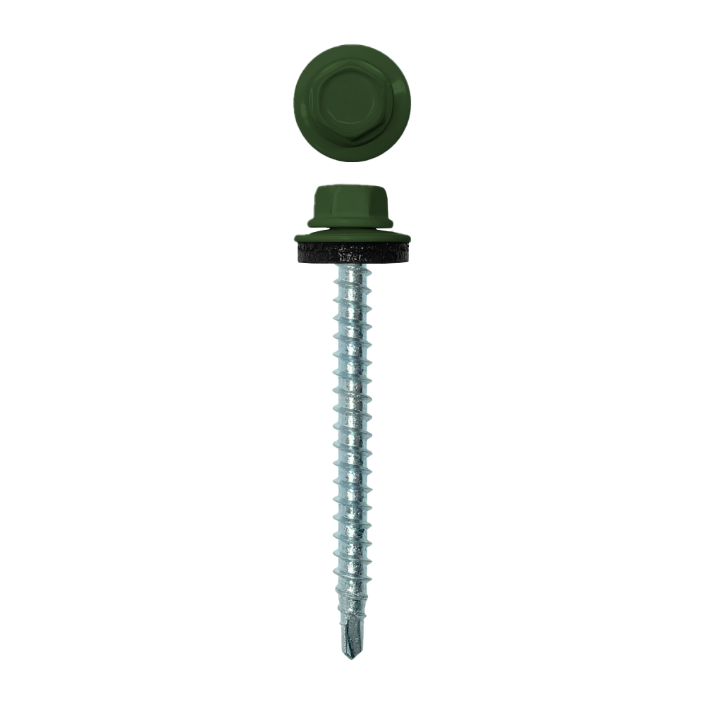 Саморез кровельный 4,8х50 (150шт) сверло №1 RAL 6020