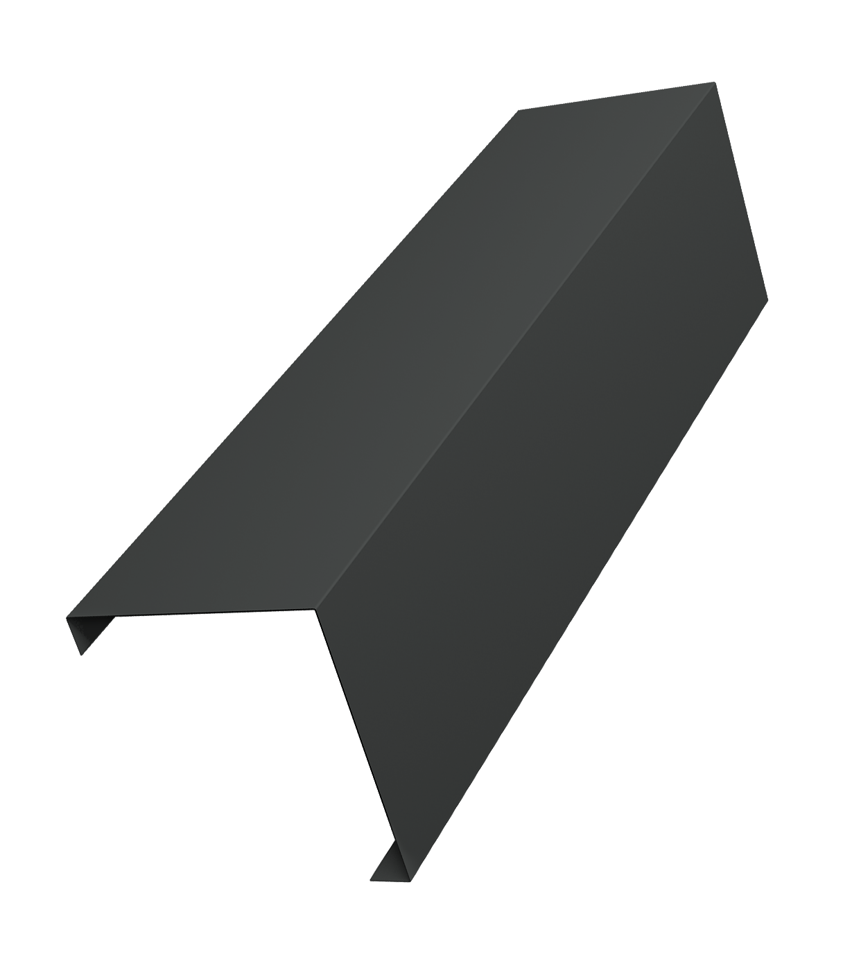 Декоративная накладка на столб универсальная угловая 80х80 для забора жалюзи 0,45 PE-Double RAL 7016 антрацитово-серый (1,8м)