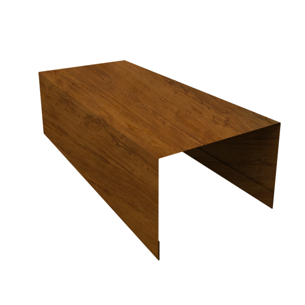 Крышка для забора из сайдинга ЭкоБрус 0,45 Print-double Elite Golden Wood (2,5м)