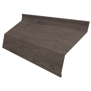 Ламель забора жалюзи Milan new gofr 0,45 Print Elite с пленкой White Wood TwinColor