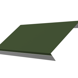 Ламель обратная 150 забора жалюзи Texas 0,5 Satin Matt TX RAL 6020 хромовая зелень