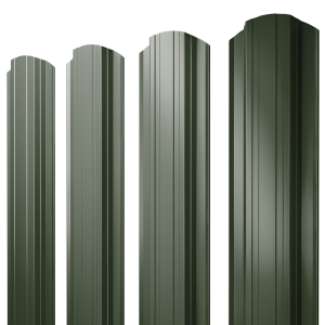 Штакетник Прямоугольный фигурный 0,5 Satin Matt TX RAL 6020 хромовая зелень