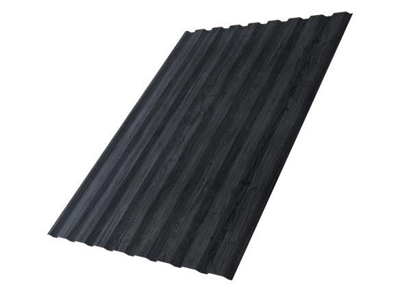 Профнастил С20A 0,45 Print Premium с пленкой Grey Wood TwinColor