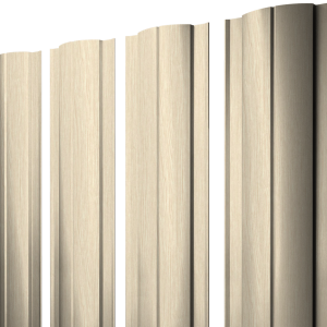 Штакетник Круглый с прямым резом 0,45 Print Elite Milky Wood TwinColor