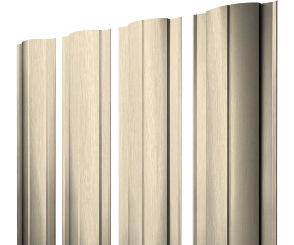 Штакетник Круглый с прямым резом 0,45 Print Elite Milky Wood TwinColor