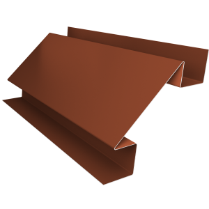 Планка угла внутреннего сложного Экобрус Grand Line 0,5 Velur X RAL 8004 терракота (3м)
