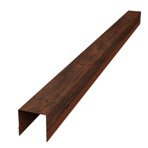 Планка вертикальная обратная для забора жалюзи Palermo 0,45 Print Premium Cherry Wood Dark FTC (2,5м)