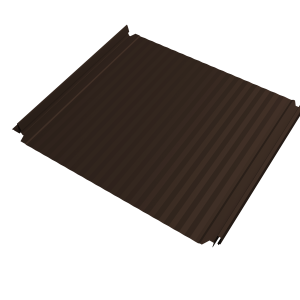 Кликфальц Double Pro Gofr Grand Line 0,45 Drap TwinColor с пленкой на замках RAL 8017 шоколад