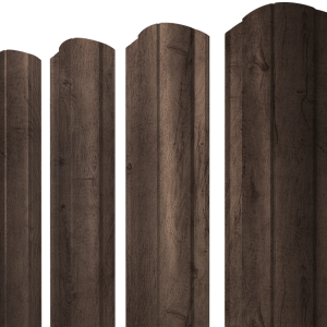 Штакетник Круглый фигурный 0,45 Print Premium Almond Wood Fresh