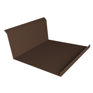 Планка примыкания нижняя 20х122х260х15 0,4 PE-Double с пленкой RAL 8017 шоколад (3м)