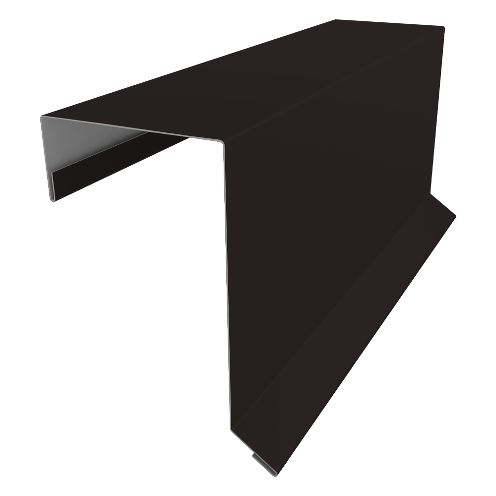 Планка торцевая кровельная фальц 65х97 0,45 Drap TX RAL 9005 черный (2м)