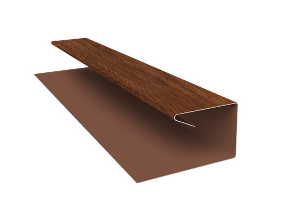 Планка П-образная завершающая сложная (КД) 0,45 Print Premium Golden Wood Fresh TwinColor (3м)