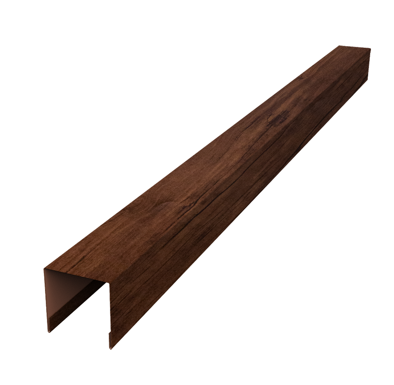 Планка вертикальная лицевая для забора жалюзи Palermo 0,45 Print Premium Cherry Wood Fresh TwinColor (3м)