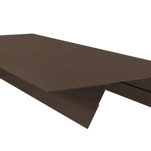 Планка стыковочная составная верхняя 0,4 PE-Double с пленкой RAL 8017 шоколад (2м)