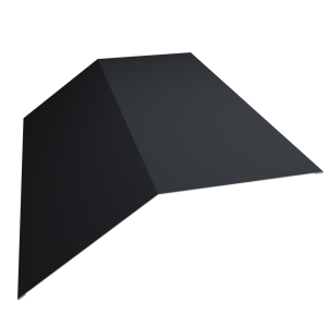 Планка конька плоского 190х190 0,45 Drap TwinColor RAL 7024 мокрый асфальт (3м)