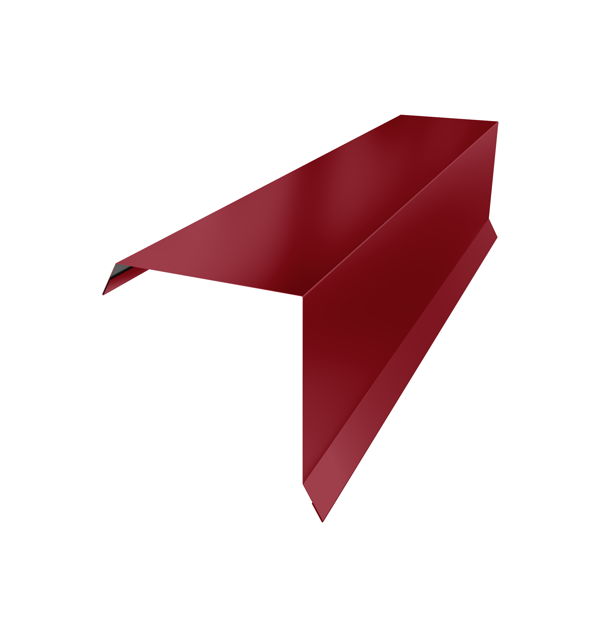 Планка торцевая 95х95 0,45 PE с пленкой RAL 3003 рубиново-красный (2м)