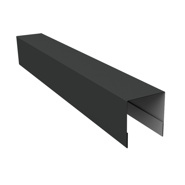 Планка боковая для забора из сайдинга (Блок-хаус new) 0,5 Satin Matt TX RAL 7016 антрацитово-серый (2,06м)
