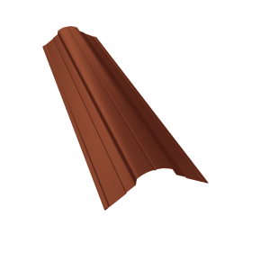 Планка конька фигурного 70x70 0,5 Velur X RAL 8004 терракота (2м)