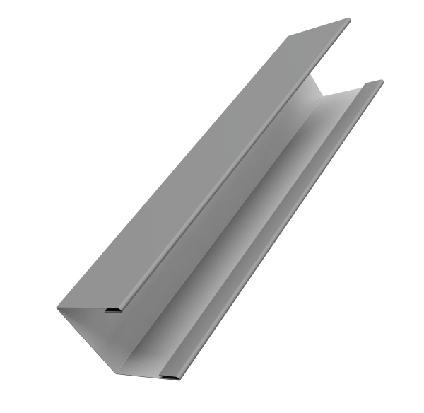 Крышка жалюзи Milan Slim 0,45 PE RAL 9006 бело-алюминиевый (3м)