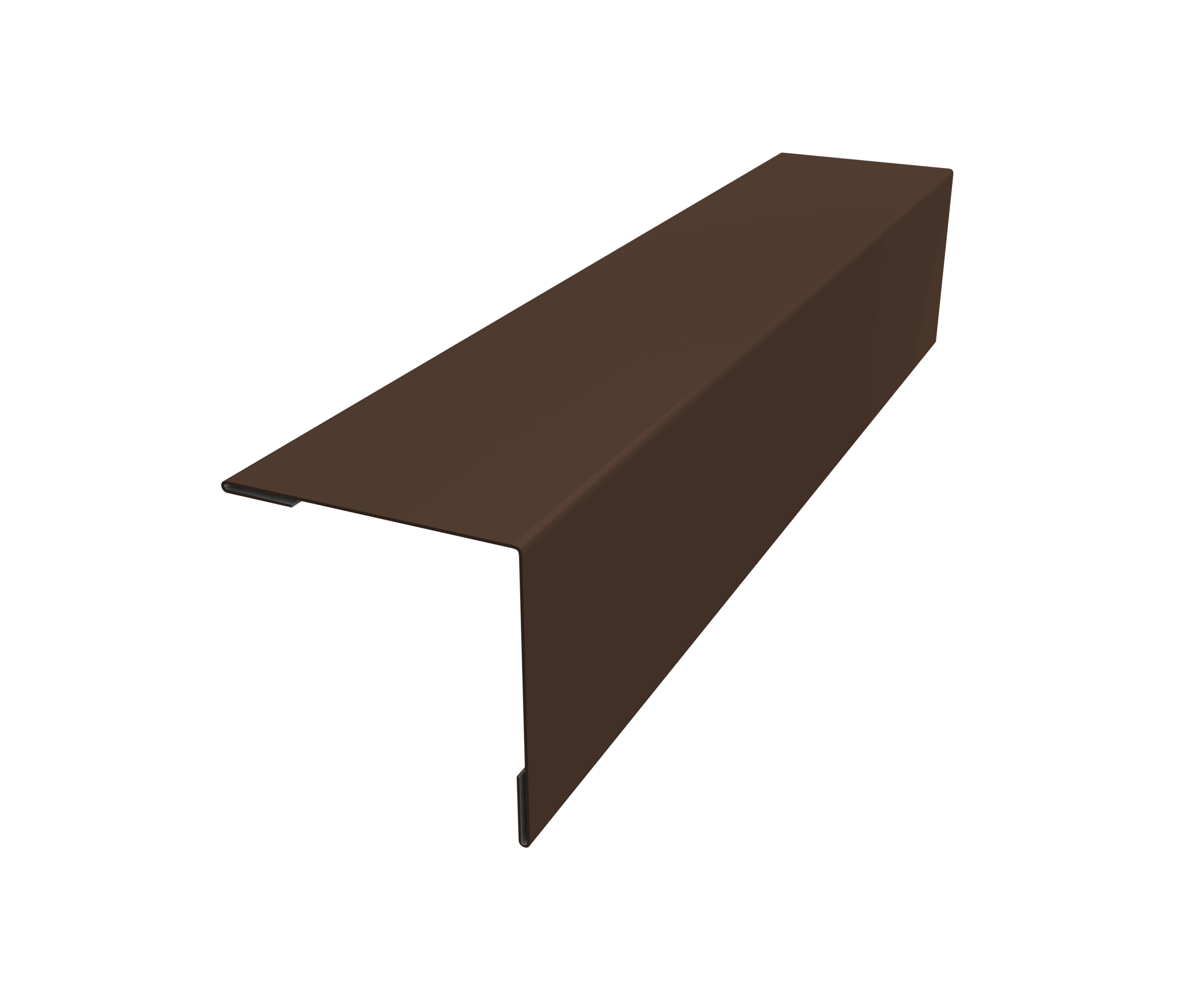 Планка завершающая 50х50 жалюзи Milan 0,45 Drap TR RAL 8017 шоколад (3м)