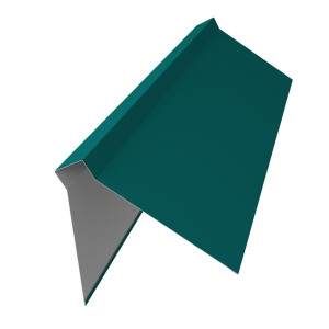 Планка конька плоского 220х50х220 0,45 PE с пленкой RAL 5021 водная синь (3м)