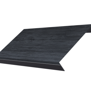 Ламель обратная стартовая/финишная забора жалюзи Texas 50мм для калиток и ворот (с заполнением ламелями 150) 0,45 Print Premium с пленкой Grey Wood TwinColor