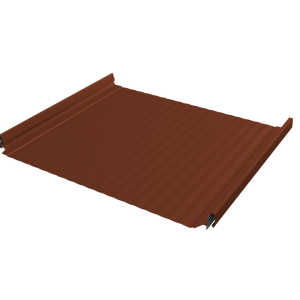 Кликфальц Pro Gofr Grand Line 0,5 Satin Matt TX с пленкой на замках RAL 8004 терракота