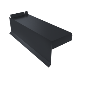 Планка торцевая сегментная Квадро профи Левая стартовая 0,5 Drap TX RAL 7024 мокрый асфальт