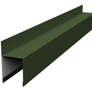 Планка опорная составная внешняя для забора жалюзи Palermo 0,5 Satin Matt TX RAL 6020 хромовая зелень (2,5м)