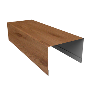 Крышка для забора из сайдинга (Квадро брус, Вертикаль) 0,45 Print Premium Pine Wood Fresh (2,54м)