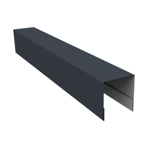 Планка боковая для забора из сайдинга (Блок-хаус new) 0,5 Satin RAL 7024 мокрый асфальт (3м)