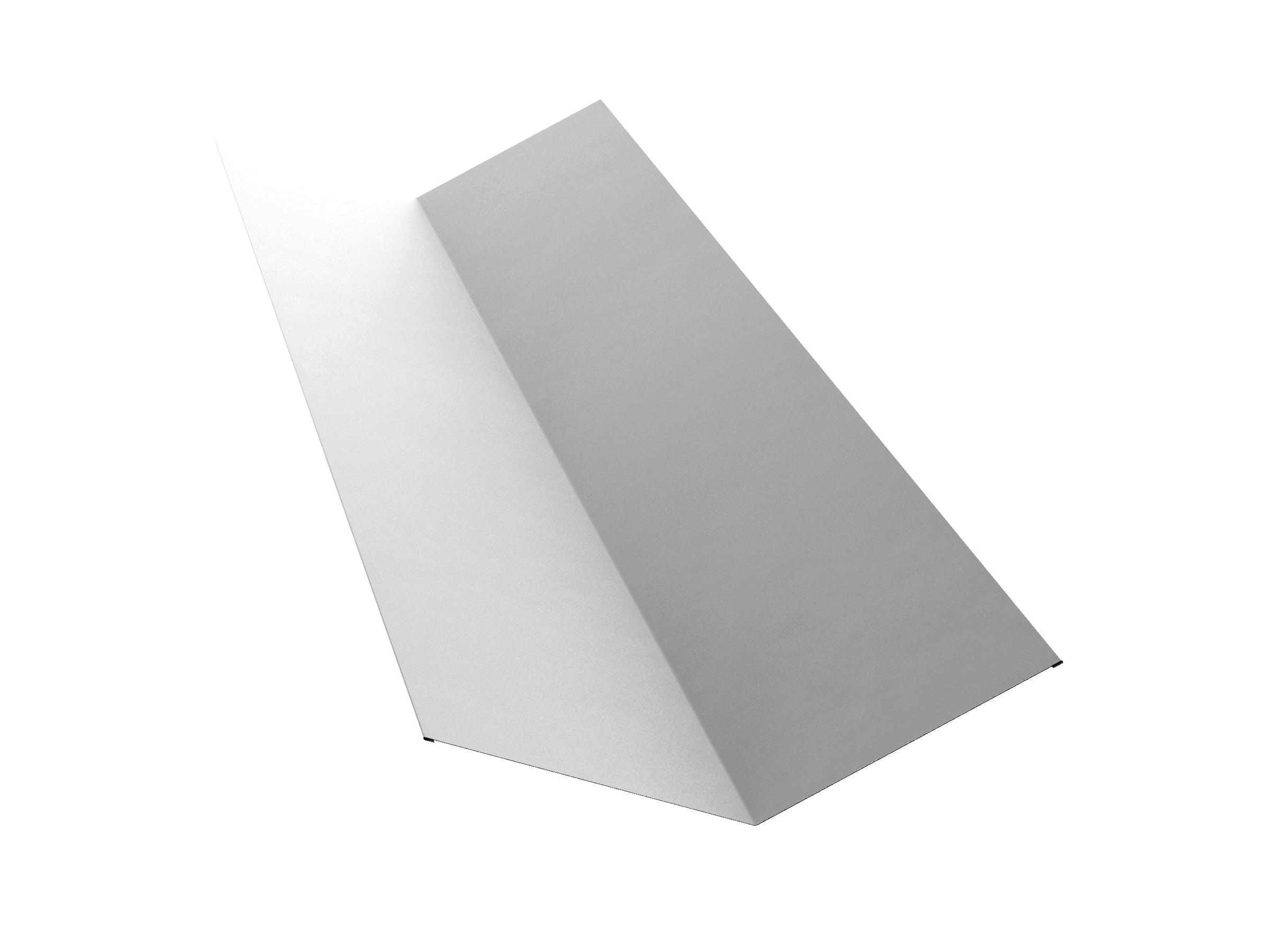 Планка ендовы верхней 145х145 0,45 Drap с пленкой RAL 9003 сигнальный белый (2м)